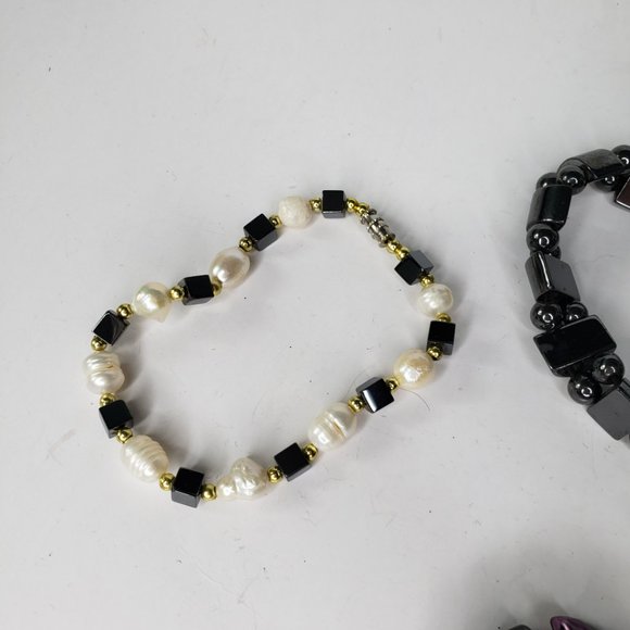 Magnetic Hematite Bracelets: Set of 5 - Picture 7 of 9